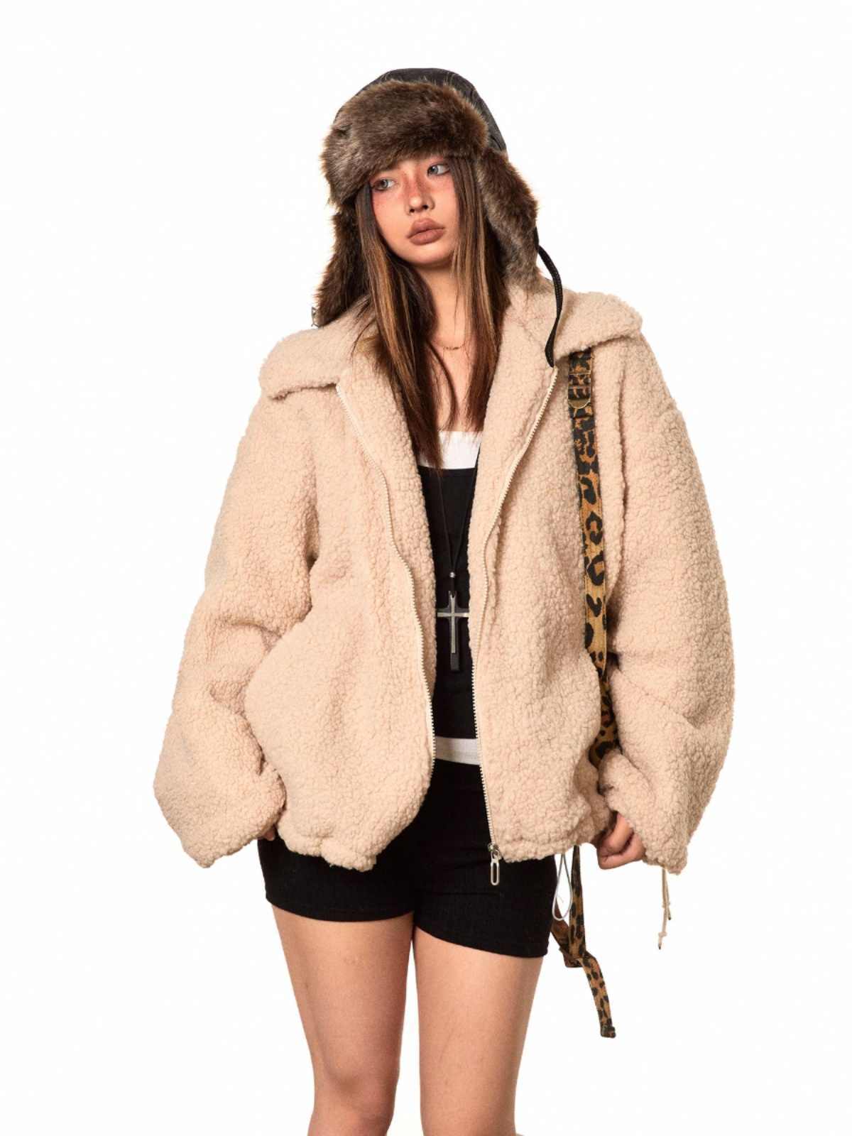 Solid Color Women's Winter Clothes Casual Versatile Outerwear