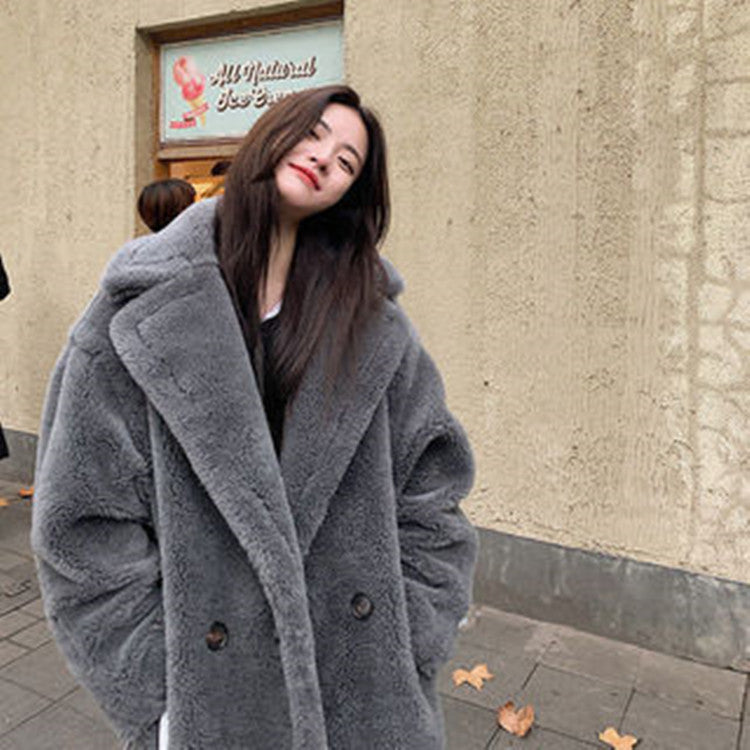 Sheep Shearing Coat Women's Mid-length Fur