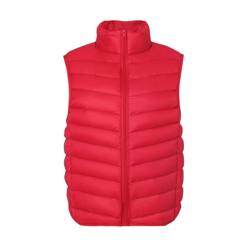 Stand Collar Outer Wear Slimming Plus Size Down Vest Vest