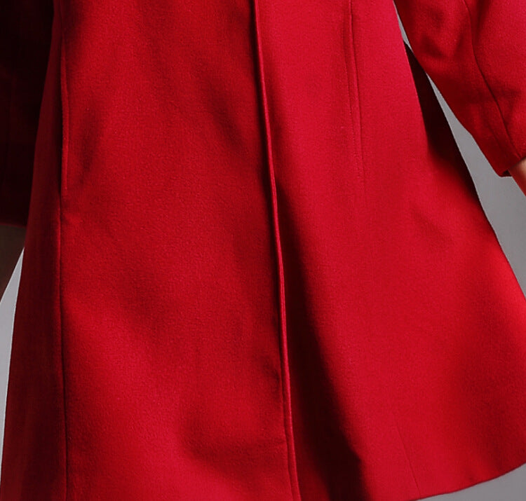 Loose Large Size Cloak Woolen Coat And Long Woolen Coat