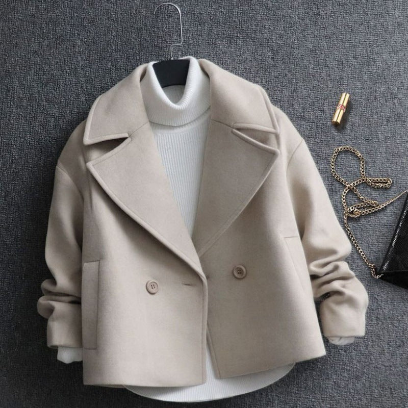Women's Woolen Coat Korean-style Preppy Style