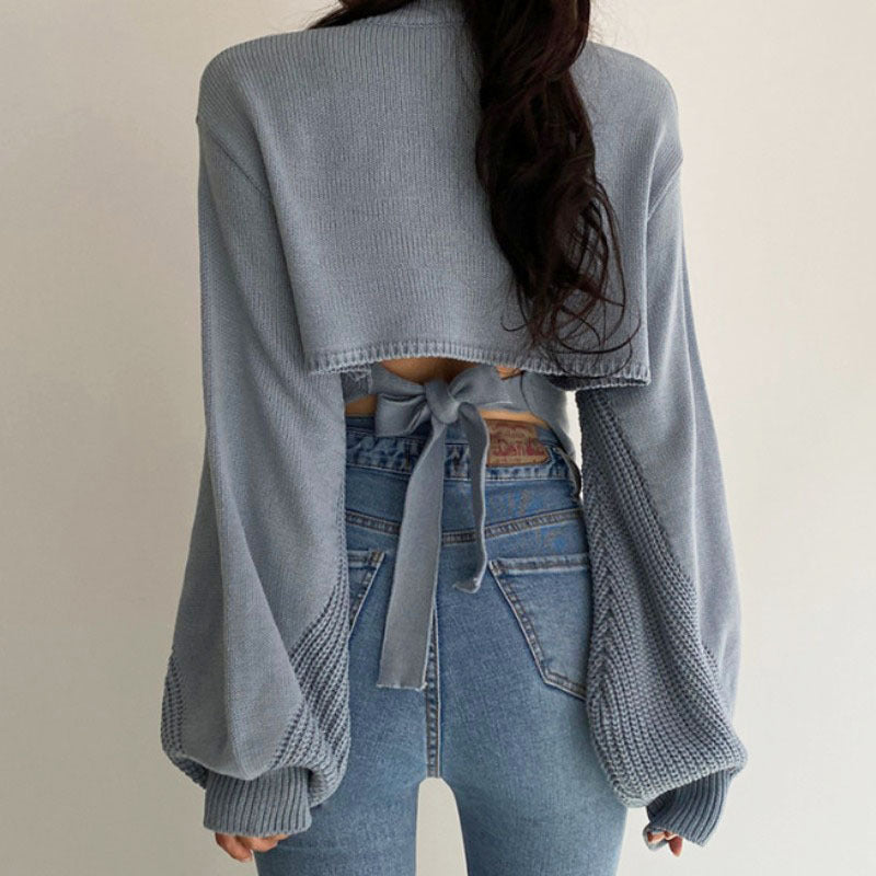Short Slimming Versatile Knitted Top