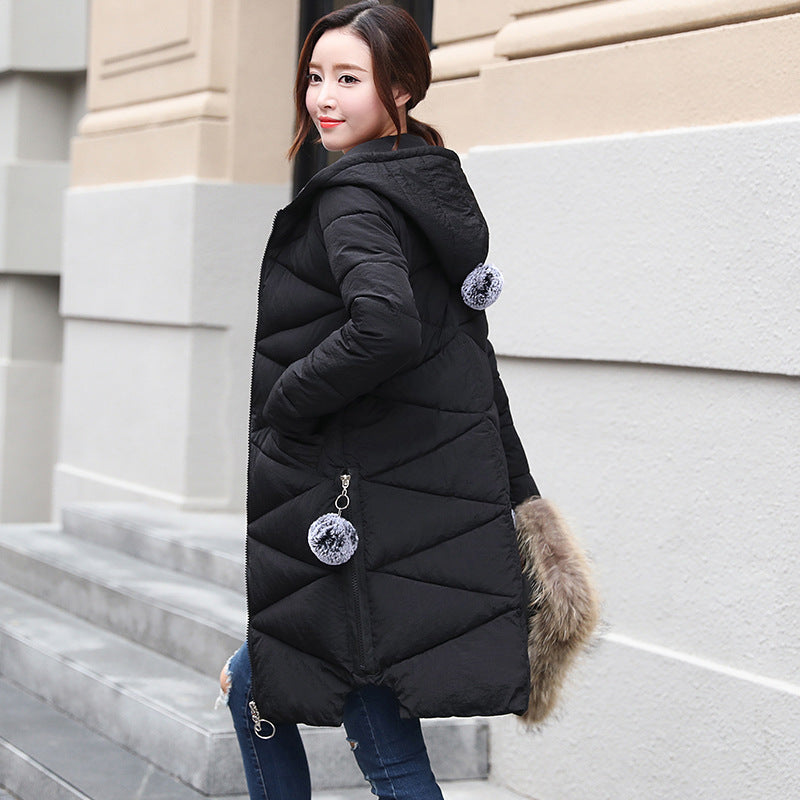 Down Padded Jacket Plus Size Thickening Slim Mid-length Women's Clothing
