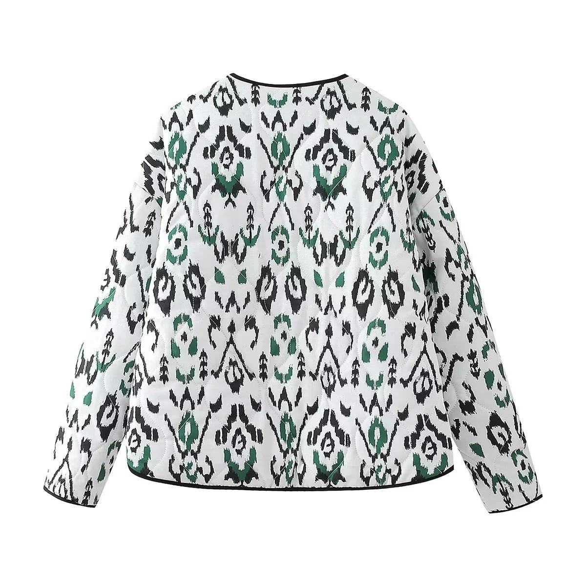 Women's Printed Quilted Jacket Coat