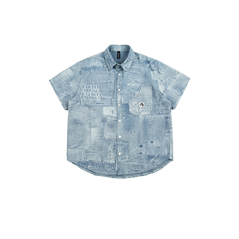 Short Sleeve Lapel Shirt For Men And Women