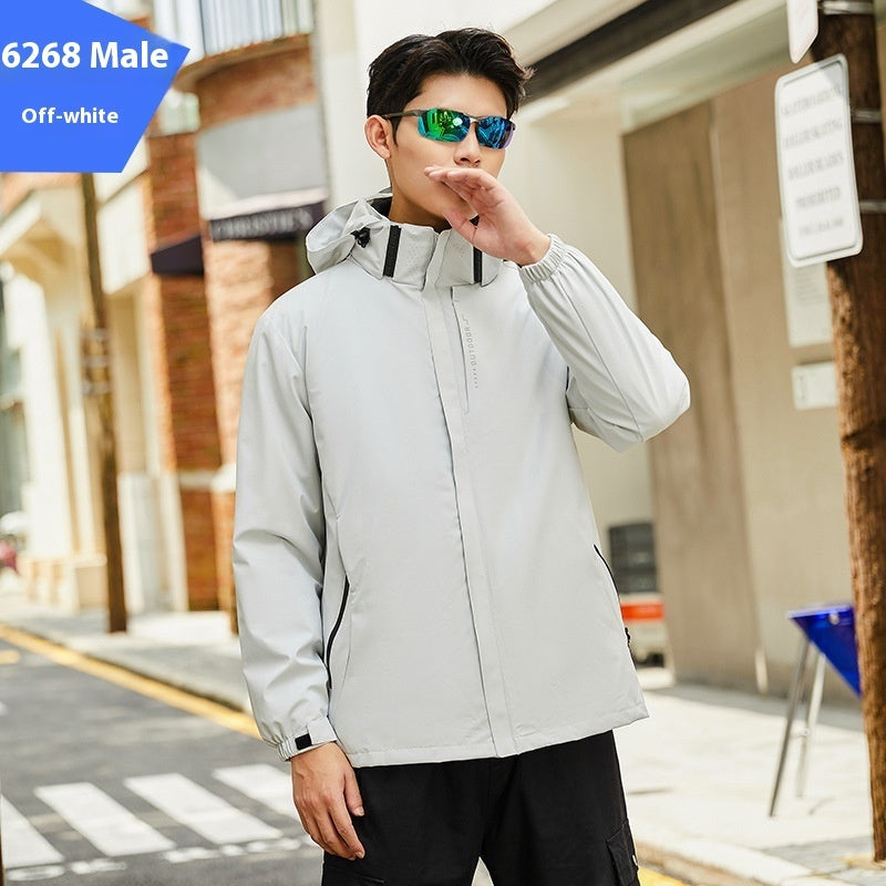 Shell Jacket Two-piece Set Coat Fleece Lined Removable Waterproof