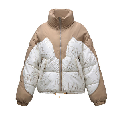 Short Korean Style Trend Multicolor Bread Coat