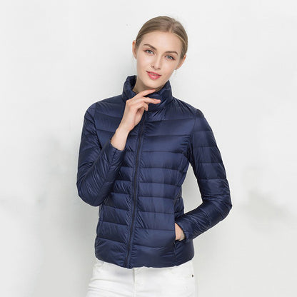 Standing Collar Slim Down Jacket