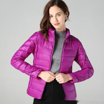 Short Light And Thick Thermal Slim Fit White Duck Down Fashionable Jacket