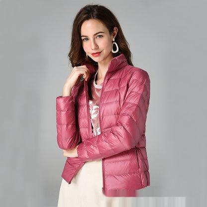 Short Light And Thick Thermal Slim Fit White Duck Down Fashionable Jacket