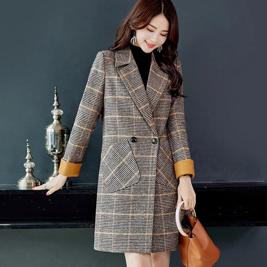 Ol long sleeve loose women's woolen coat