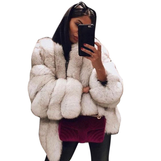 Cardigan long sleeve plush ladies jacket