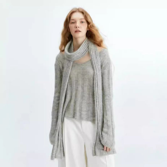 Pull Bedford simple et amincissant en velours côtelé