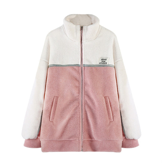 Korean Version Loose Small Standing Collar Thickened Cotton Clothes