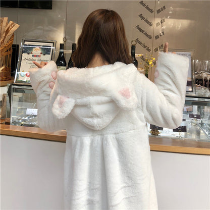 Hooded Cute Cat Ears Cotton Padded Coat Women