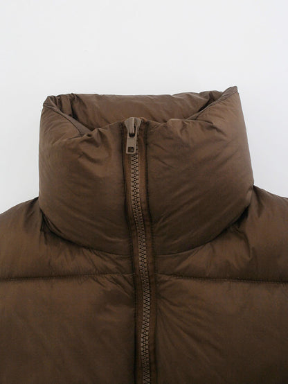 Stand-up Collar Sleeveless Padded Vest
