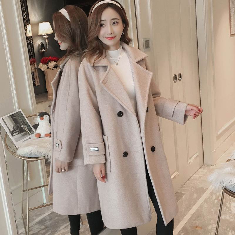 Heavy woolen windbreaker coat