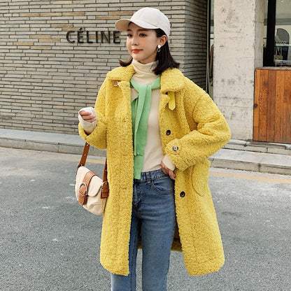 Lamb woolen coat