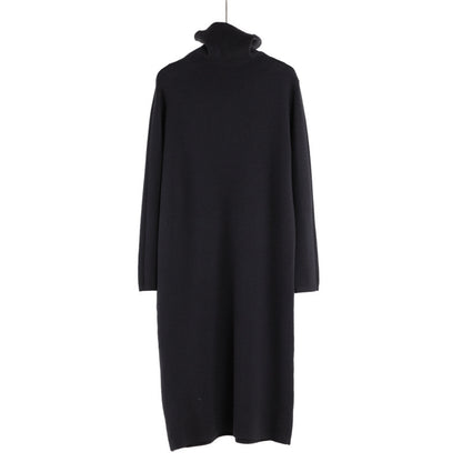 Women's Inner Wear Autumn And Winter High Collar Mid-length Temperament Overknee Sweater Long Dress