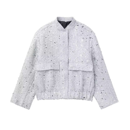 Women's Retro Garden Collar Concealed Pocket Jacket