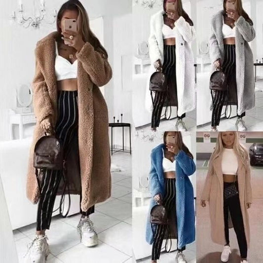 Lamb woolen woolen coat women