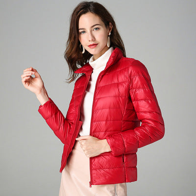 Short Light And Thick Thermal Slim Fit White Duck Down Fashionable Jacket