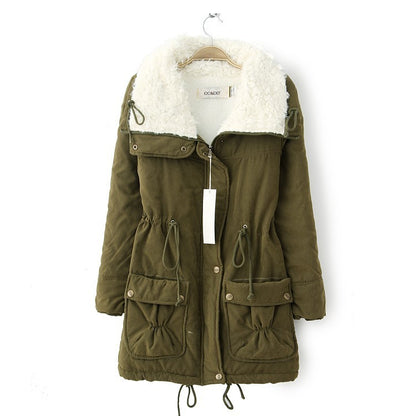 medium length cotton-padded coat