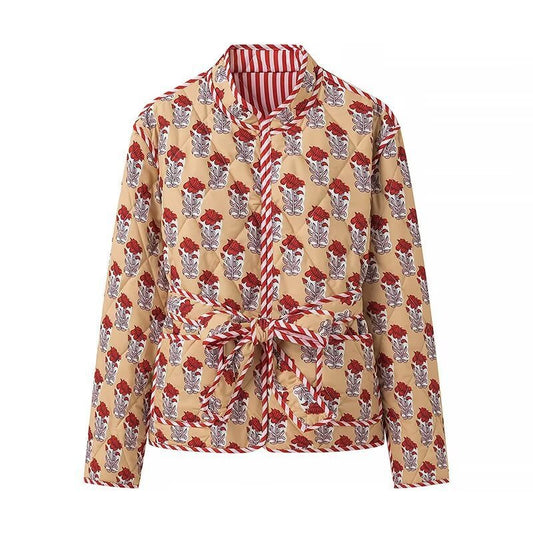 Street Fashion Printed Both Sides Wearable Cotton Clothes Coat