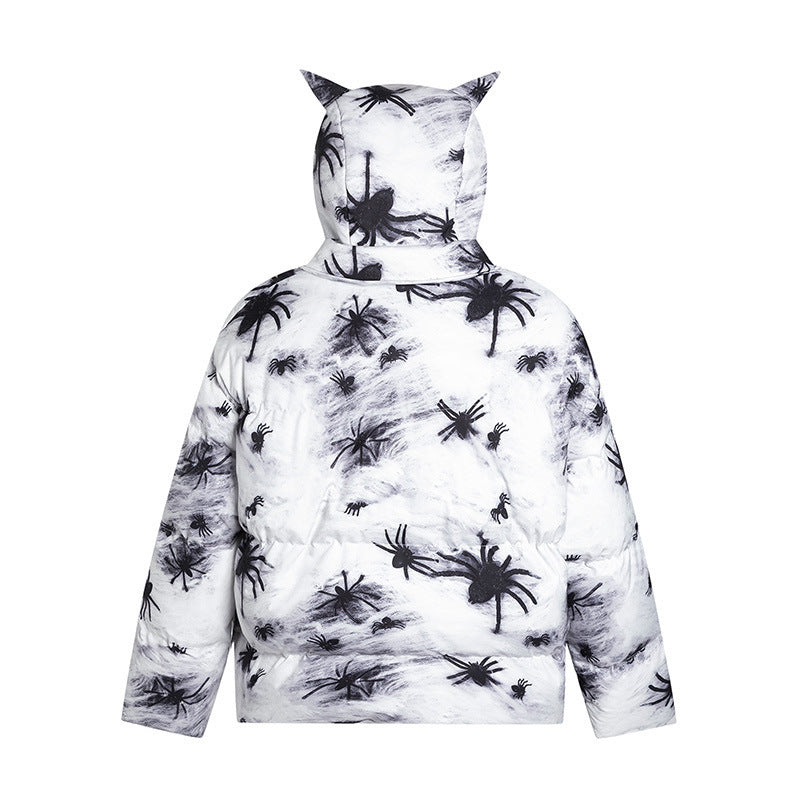 Retro Stand-up Collar Thermal Cotton-padded Loose All-match Couple