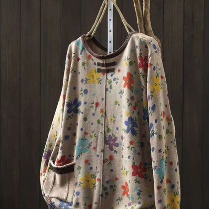 Artistic Retro Printing Sweater For Women
