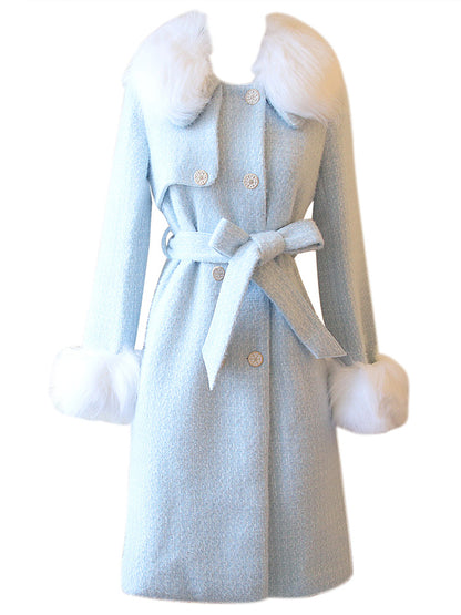 Women's Long Over Knee Woolen Coat