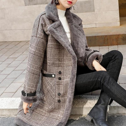 Ladies autumn and winter woolen coat