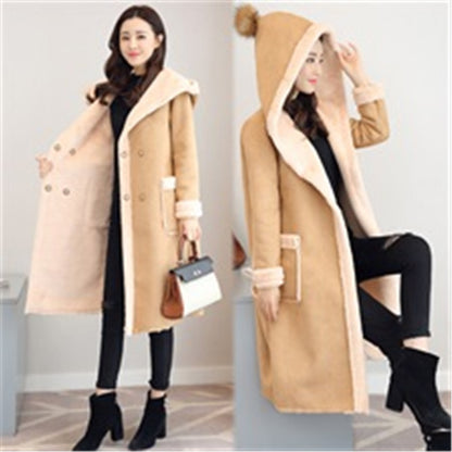 Pure color deerskin velvet coat cotton jacket