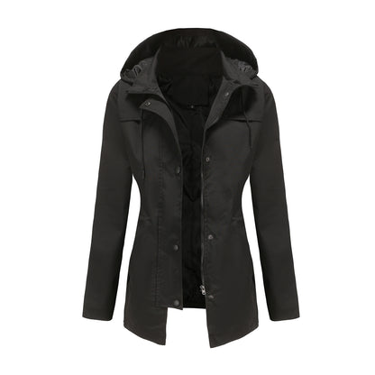 Women's Mid-length Cardigan Hooded Coat