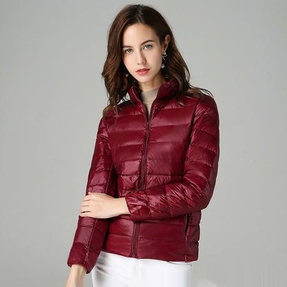 Short Light And Thick Thermal Slim Fit White Duck Down Fashionable Jacket