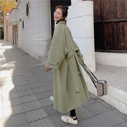 Temperament Is Popular Gentle Small Wild Coat Retro Thick Woolen Coat