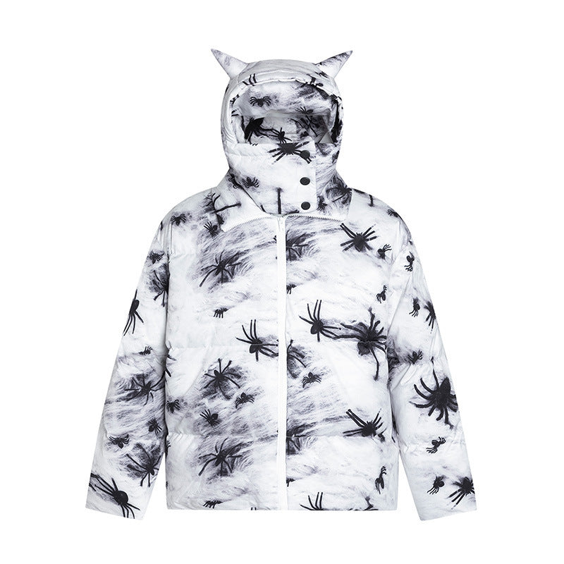 Retro Stand-up Collar Thermal Cotton-padded Loose All-match Couple