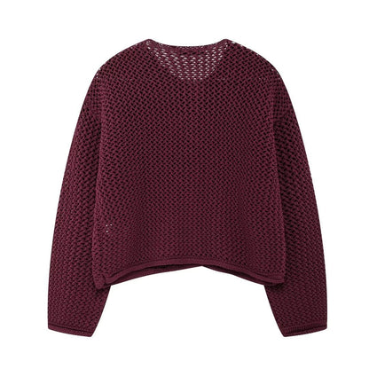 Women's Vintage Button Short Knitted Jacket