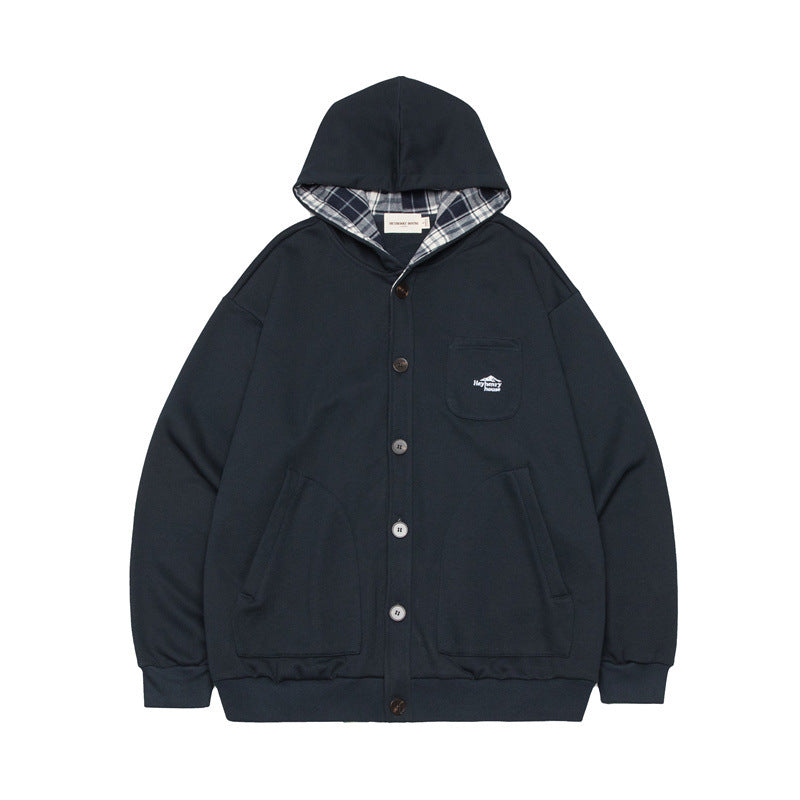 Retro Cardigan Hoodie Fashion Brand Idle Style Couple's Tops