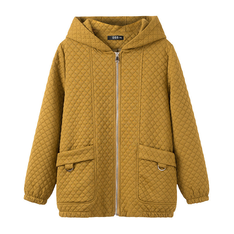 Loose All-match Casual Hooded Enkianthus Chinensis Knitted Jacket