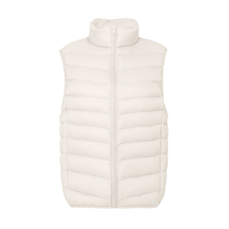 Stand Collar Outer Wear Slimming Plus Size Down Vest Vest