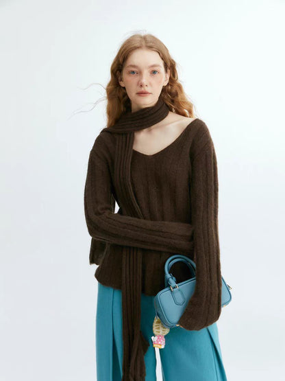 Pull Bedford simple et amincissant en velours côtelé