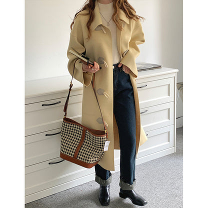 Loose Fashion Casual Woolen Mid-length Coat