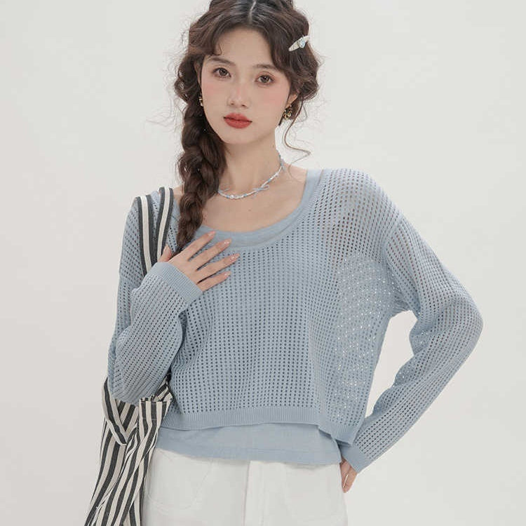 Spring Thin Suspenders Vest Two-piece Set Top