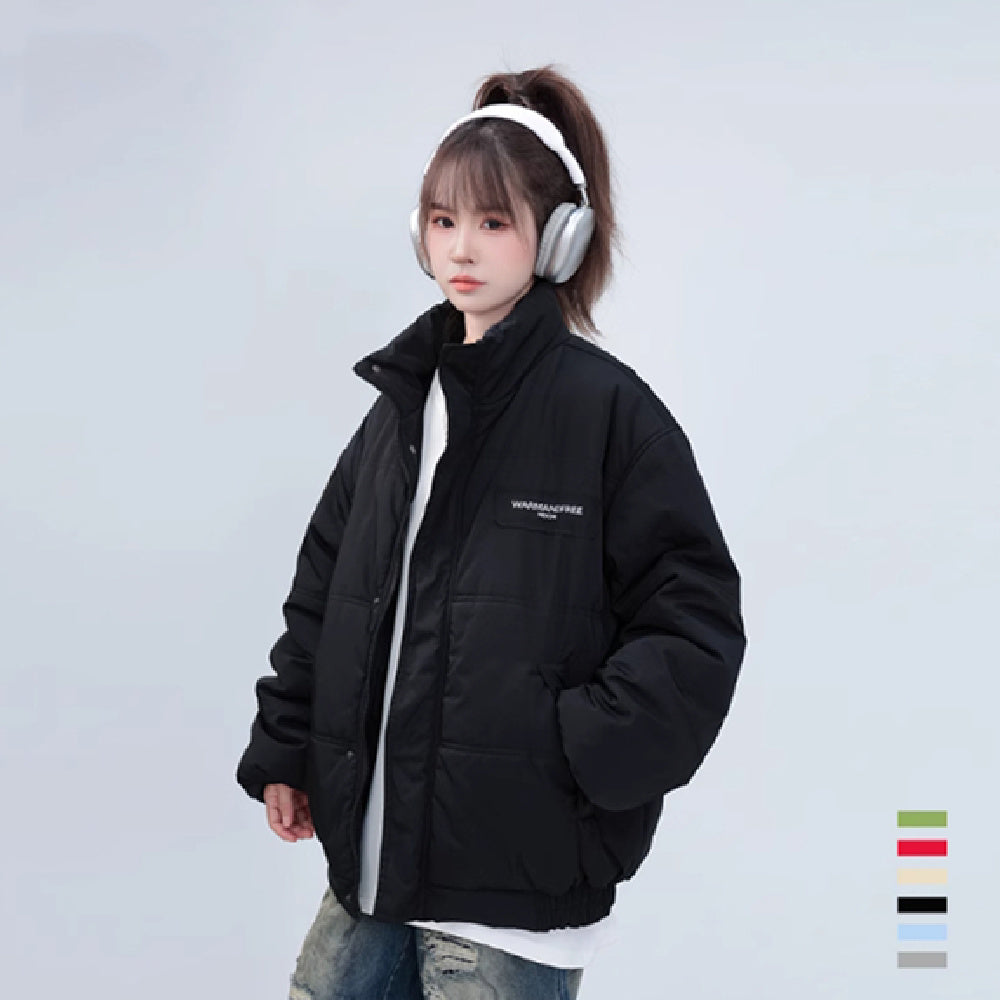 Autumn And Winter Thickening Couple Puffer Jacket Coat