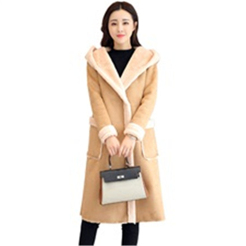 Pure color deerskin velvet coat cotton jacket