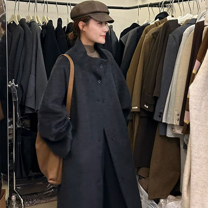 Loose Slimming Casual Woolen Coat