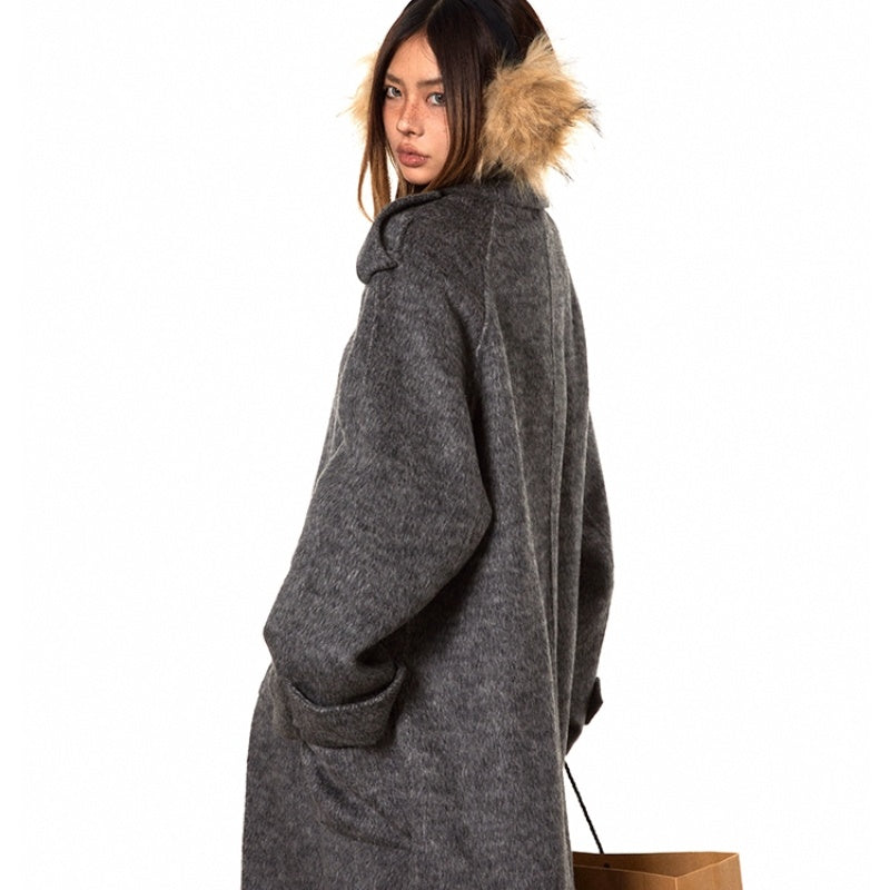 High-support Wool Handmade Double-faced Woolen Goods Long Autumn And Winter High-grade Overcoat Coat