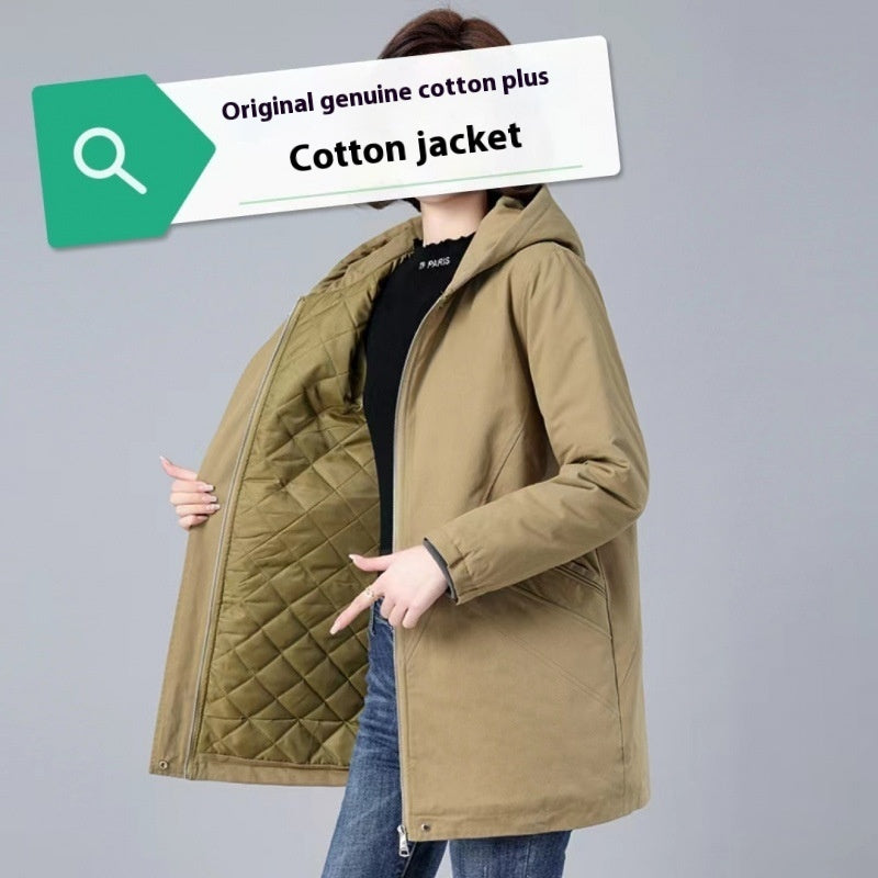Loose Middle-aged And Elderly Casual Cotton-padded Jacket Women