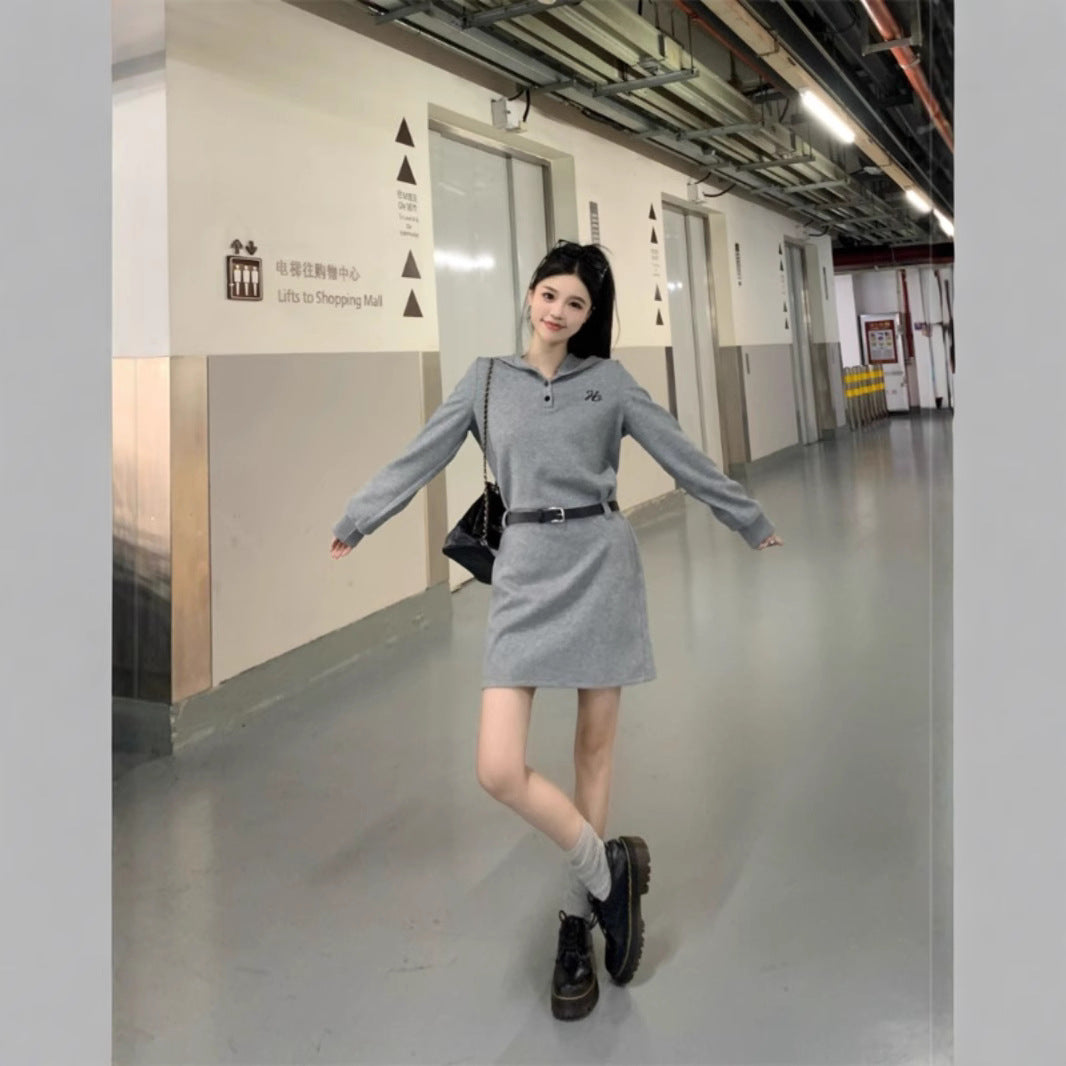 Plus Size Retro Woolen Coat Dress Suit